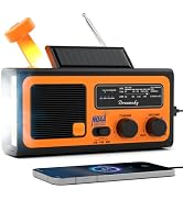 Dreamsky NOAA Emergency Radio Weather Alert with Hand Crank Solar | Radios Portable AM FM, 18500m...