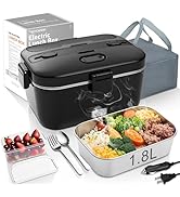COZYEXPERT Electric-Lunch-Box-Heated-Food-Warmer 100W Heating Lunchbox for Adults 1.8L Portable F...