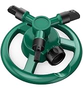 Sprinklers for Yard,Upgrade Lawn Sprinkler Automatic 360 Degree Rotating Irrigation Grass Water S...