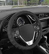 BDK Black Leather Steering Wheel Cover
