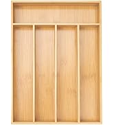 Besilord Silverware Organizer Kitchen Drawer Organizer Utensil Organizer Bamboo Silverware Holder...