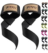 FITFIV Lifting Wrist Straps for Weightlifting,Gym,Deadlift,workout(Made of high-quality cotton & ...