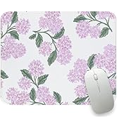 Pink Hydrangea Mouse Pad, Light Pink Mousepads, Flroal Mouse Pad for Desks, Hydrangea Aesthetic O...