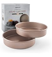 HAPPIELS Non-Toxic Nonstick 9-Inch Round Cake Pans 2-Pack Premium Quality | Set of 2 Baking Pans ...