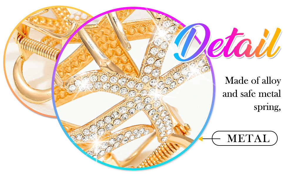 Pearls Hair Claw Clip