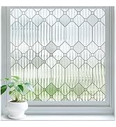 SUNBABY Reeded Glass Window Privacy Film, Frosted Glass Window Film for Bathroom & Front Door, St...