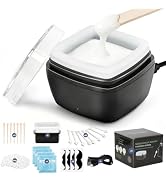 Nose Wax Kit Men, Nose Ear Hair Waxing Kit 100g Wax, 45 Sticks, 2 Silicone Pots, Nose Ear Hair Re...