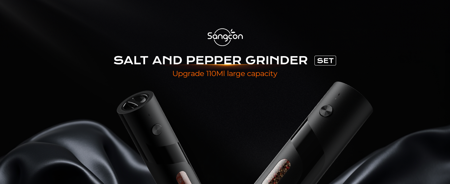 Electric Salt and Pepper Grinder Set Automatic Salt Pepper Grinder Mill