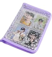 A5 Kpop Photocard Binder with 25 Inner Pages 4-Pocket Card Pages, 6 Ring A5 Binder Card Collector...
