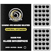 TALONGAMES Mouse Skates for Glass Mousepads | High-Density UHMW-PE | Universal Round Dots 6.5mm 4...