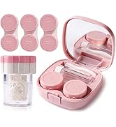 DEWSENSI Contact Lens Case with Cleaner Washer, Applicator Tool & 3 Extra Soaking Cases, Portable...