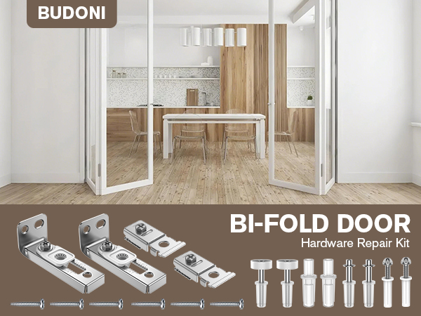 Bifold Door Hardware Repair Kit - 2 Pack Bi-fold Sliding Closet Door Hardware Kit
