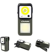EDC Flashlight with Flood, Red Light, Tri-Light Source 600 lumens Rechargeable Pocket Light, Easy...