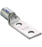 Morris 94110 Morris Products 94110 Short Barrel Compression Lug, Copper, 2 Holes, #8 Awg Wire Ran...