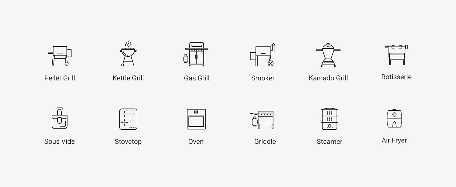 Works with Any Cooker, Gift for Chefs, BBQ, Sous Vide, Smoker Accessories