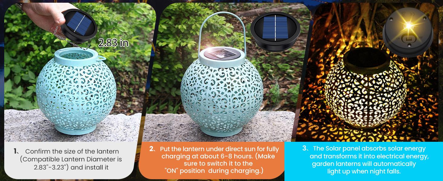 Solar Lanterns Replacement Tops
