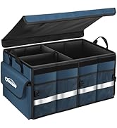 Oasser Car Trunk Organizer Collapsible Multi Compartments Trunk Organizer for SUV with Foldable C...