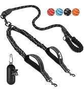 SlowTon Double Leash for Two Dogs- 360° Swivel Dual Dog Leash Tangle Free Large Dogs Heavy Duty R...