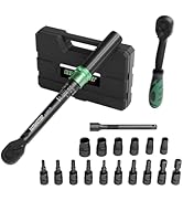 LLAVETOR Inch Pound Torque Wrench Set, 1/4" Torque Wrench, 19pcs Bicycle Torque Wrench, 4-20Ft.lb...