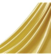 Q&J Fabric Co. Gold Satin Fabric by The Yard, 1 Yard x 55 Inch Charmeuse Satin Fabric Silky & Shi...