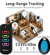 Key Finder RF Wireless Remote Locator | No App Required | 131FT Working Range | Ultra-Long Batter...