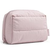 BAGSMART Puffy Makeup Bag, Wide Opening Cosmetic Bag Compact & Spacious, Water-Resistant Travel O...