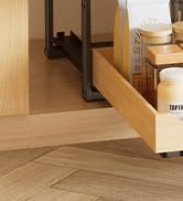 Golener Pull Out Cabinet Organizer - 2-Tier Slide Out Bamboo Drawers for Kitchen Cabinets, Bathro...
