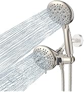SunCleanse 35 Setting Handheld Shower Head Combo, Dual 2 In 1 Shower Head Set with Patented 3-Way...