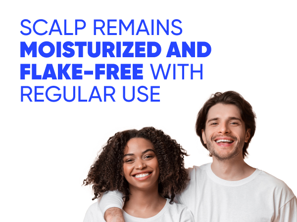 Scalp remains moisturized and flake-free with regular use