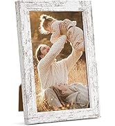 TWING 4 x 6 Picture Frames, Rustic Distressed White Photo Frame Collage for Wall Decor Mounting o...