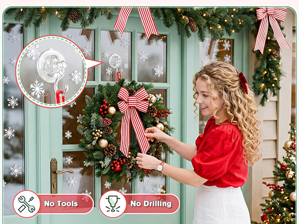 clear suction wreath hanger