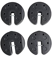 Helios&Hestia 4 Piece Set Heavy Duty Weight Plates for Pop up Canopy Gazebo Tent, 28 lb, Black