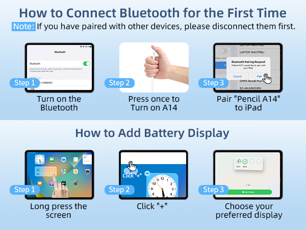 connect bluetooth and get battery percentage display