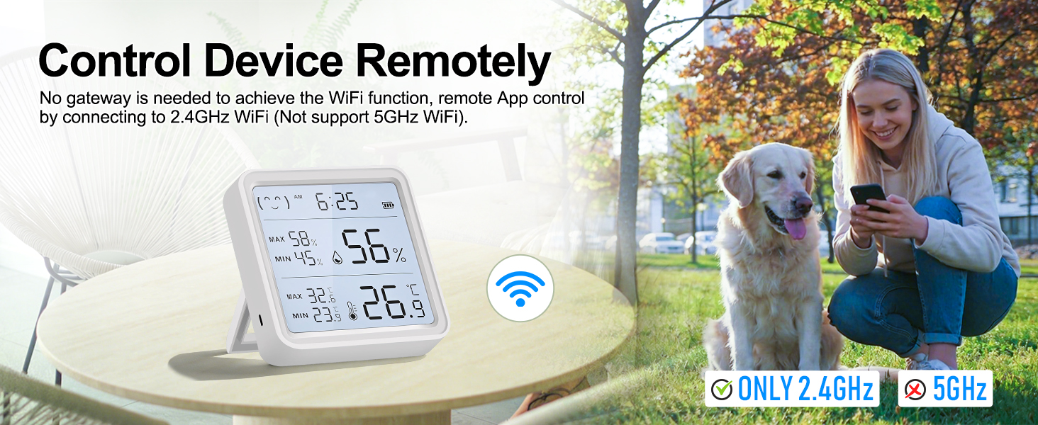 room wifi thermometertemperature and humidity monitor