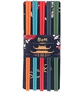 HAOHIZE Silicone Chopsticks For Cooking, 9.5 inch Stainless Steel Chopsticks Set Reusable Anti Sl...