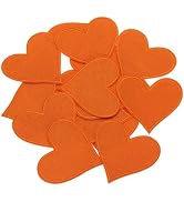 20pcs Orange Love Heart Iron On Patches Appliques DIY Sewing On Love Heart Clothes Sticker,Repair...