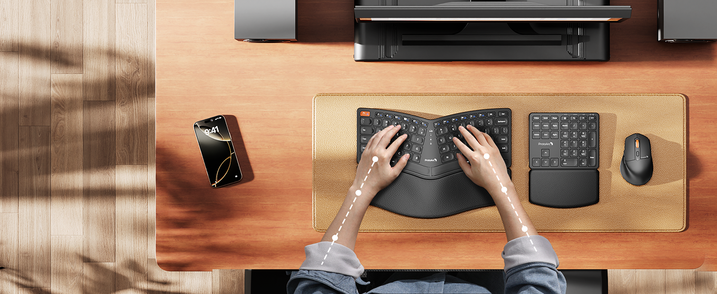 Wireless Ergonomic Keyboard Mouse Combo EKM04 new A+ page (17)