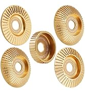 Angle Grinder Wood Carving Disc 5PCS DARTOTEK Wood Shaper Carving Wheel Set,for 4" or 4-1/2" Angl...
