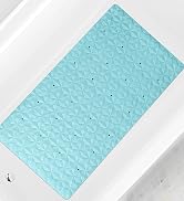 Bathtub Mat Non Slip - Natural Rubber Bath Tub Shower Safety Mat - 16 x 28 Inch Shower Mats with ...