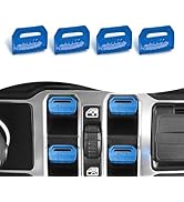 Dogary 4 PCS Jeep Wrangler Window Switch Button Cover, Aluminum Alloy Window Button Covers, Compa...