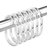 Amazer Plastic Shower Curtain Rings, Shower Curtain Hooks, 24 Pcs C Shaped Shower Hooks for Showe...