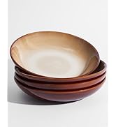 Pokini Ceramic 32 Oz Pasta Bowls, 8.75 Inch Reactive Glaze Pasta Bowl Set of 4, Microwave & Dishw...