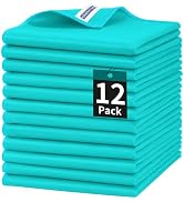 HOMERHYME Microfiber Cleaning Cloth, 12 Pack Window Glasses Cleaning Cloth, Reusable Lint-Free St...