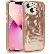 Urarssa for iPhone 13 Case Cute Laser 3D Water Ripple for Women Girls Luxury Wave Shape with Glit...
