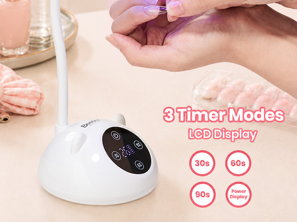 Beetles Gooseneck UV Nail Lamp - Meowgic MilkKitty Mini LED Nail Light