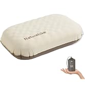 Naturehike 5.7oz Ultralight Inflatable Foam Bed Pillow, Adjustable Firmness Ergonomic Camping Pil...