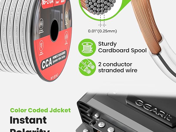 speaker wire 16 gauge 100 ft