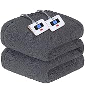 Sealy Electric Blanket King Size Dual Control with 10 Heated Levels 90×100" | Heated Blanket with...