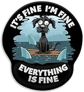 LIMKRIAN Funny Ergonomic Mouse Pad with Wrist Rest, Gaming Mouse Pad Wrist Support with Non-Slip ...