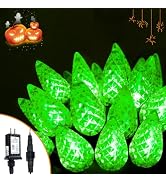 EEW Connectable C6 Halloween Lights Outdoor String 78FT 240 LED Green | 13 Modes, Timer, Dimmable...